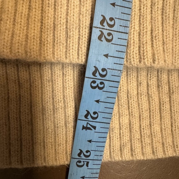 Alpaca Merino V Neck Oversized Sweater Almond SZ LG Cream Neutral Marled EUC - Picture 12 of 13